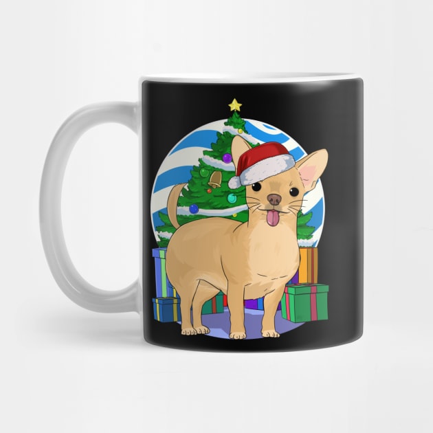 Chihuahua Dog Cute Santa Christmas Gift by Noseking